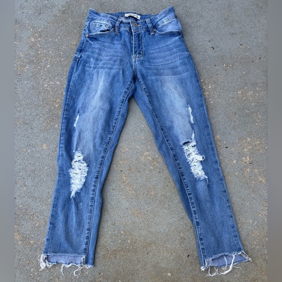 Hammer Classic Blue Distressed Skinny Jeans - Picture 1 of 5